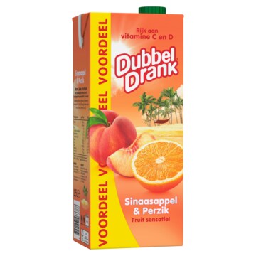 DubbelDrank Sinaasappel & Perzik 1, 5L