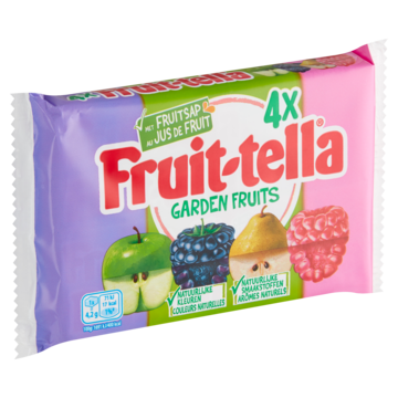 Fruittella Garden Fruits Rollen snoep Pak 4 rollen