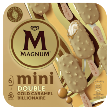 Magnum Mini IJs Double Gold Caramel Billionaire 6 x 55ml