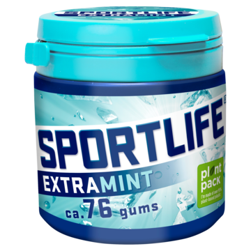 Sportlife Extramint Suikervrij Kauwgom Pot 114g