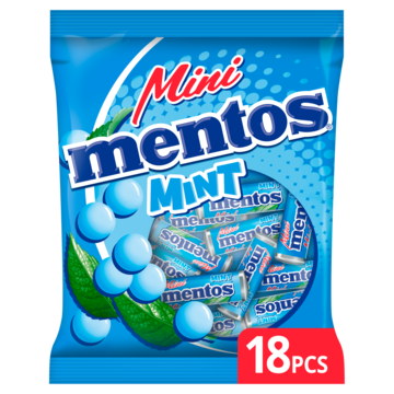 Mentos Mint mini Uitdeel Snoep Zak 18 stuks