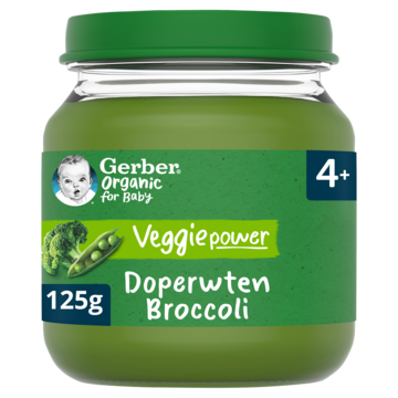 Gerber® Veggie Power Doperwten Broccoli 4+