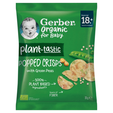 Gerber® Plant-tastic Popped Crisps Erwten 35g