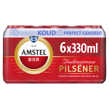 Amstel Pilsener Bier Gekoeld Blik 6 x 33cl