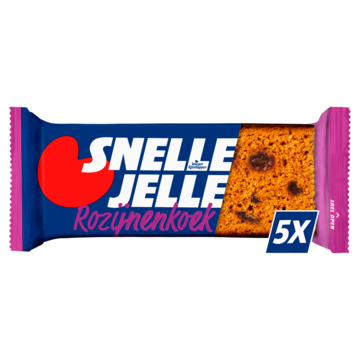 Snelle Jelle kruidkoek rozijn repen 5 x 65g