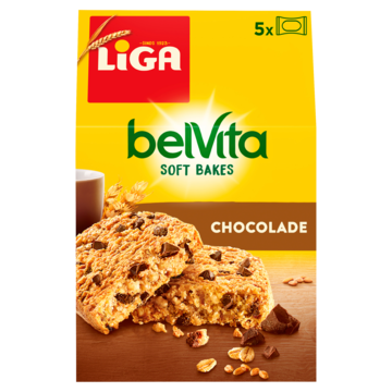 LiGa BelVita koeken Soft Bakes Chocolade Stukjes 5 Stuks 250g