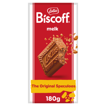 Lotus Biscoff speculoos chocoladereep melk crunchy 180g