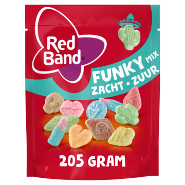 Red Band Snoepmix Funky Zacht Zuur 205g