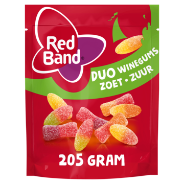 Red Band Duo Winegum Zoet Zuur Snoep 205g