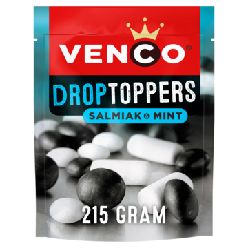 Venco Droptoppers Salmiak & Mint 215g