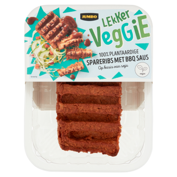Jumbo Lekker Veggie Spareribs BBQ Saus Vegan 210g