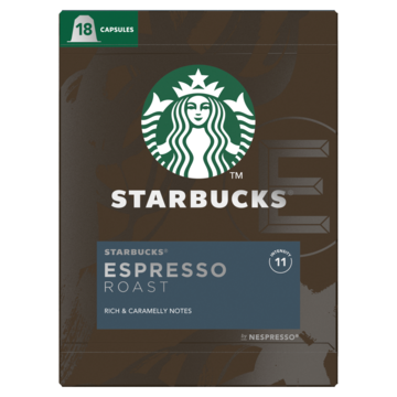 Starbucks Nespresso Espresso Dark Roast 18 Stuks
