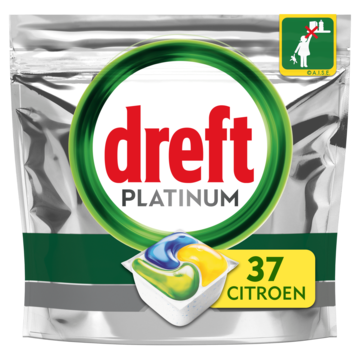 Dreft Platinum All In One Vaatwascapsules Lemon, 37 Capsules