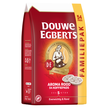 Douwe Egberts Aroma Rood Koffiepads Familiepak 54 Stuks