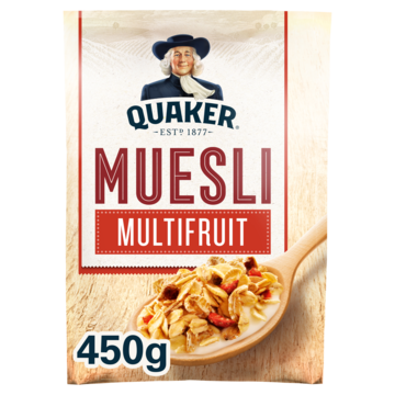 Quaker Muesli Multifruit Ontbijtgranen 450gr