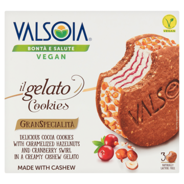 Valsoia Vegan il Gelato Cookies 3 Stuks 270g
