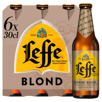 Leffe Blond Belgisch Abdijbier Flessen 6 x 300ML