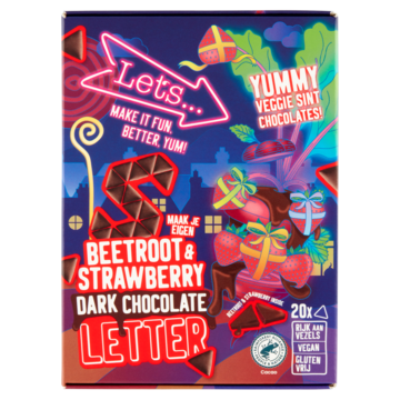 Let's Yummy Veggie Sint Letter - Pure Chocolade 100g