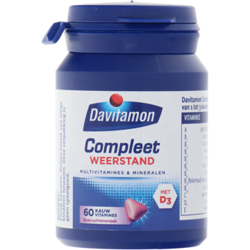Davitamon - Compleet weerstand kauwvitamines bosvruchten, 60 stuks
