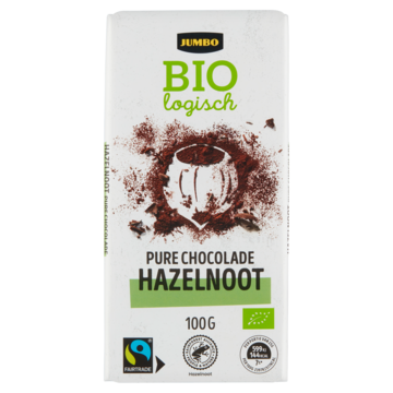 Jumbo Pure Chocolade Hazelnoot Biologisch 100g