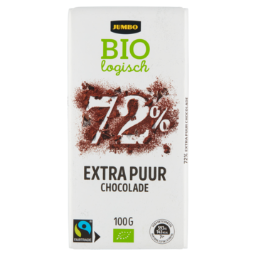 Jumbo Chocolade Extra Puur 72% Biologisch 100g