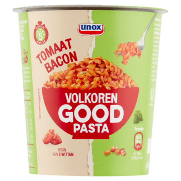 Unox Tomaat Bacon Volkoren Good Pasta 57g