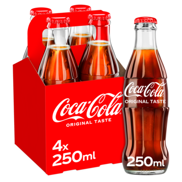 Coca-Cola Original Taste Glas 4 x 250ml
