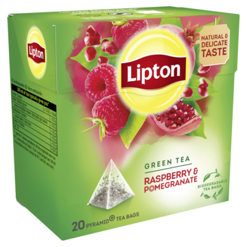 Lipton Groene Thee Raspberry Pomegranate 20 Stuks