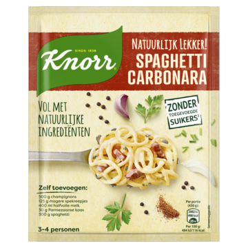 Knorr Natuurlijk Lekker! Maaltijdmix Spaghetti Carbonara 42g