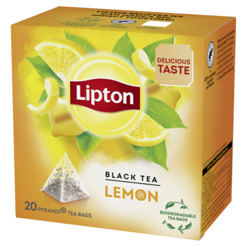 Lipton zwarte thee Lemon 20 Stuks
