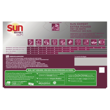 Sun Expert All-in 1 Vaatwastabletten Extra Power Citroen 23 tabletten