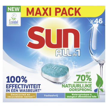 Sun All-in 1 Vaatwastabletten Normaal 46 tabletten