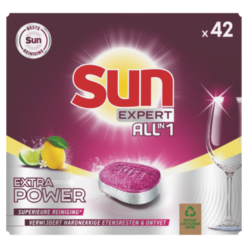 Sun Expert All-in 1 Vaatwastabletten Extra Power Citroen 42 tabletten