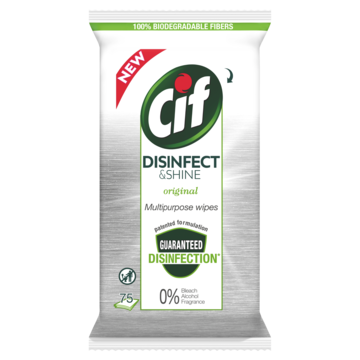 Cif Disinfect & Shine Wipes Original 75 doekjes