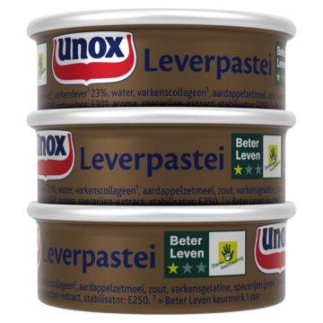 Unox Leverpastei Regulier 3 x 56g