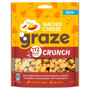 Graze Peulvruchten & Groentensnack Nachos Cheese Crunch 104g