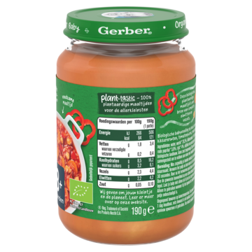 Gerber® Plant-tastic Stoofschotel met Kikkererwten en Tomaat 8+