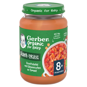 Gerber® Plant-tastic Stoofschotel met Kikkererwten en Tomaat 8+