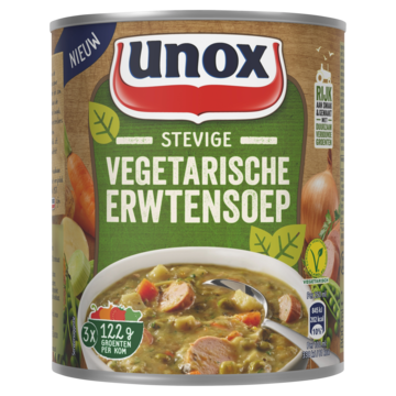 Unox Soep in Blik Stevige Vegetarische Erwtensoep 800ml
