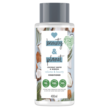 Love Beauty and Planet Coconut Water & Mimosa Conditioner Volume & Bounty 400ml