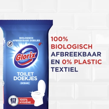 Glorix Biologisch Afbreekbare Toiletdoekjes Ocean 30 stuks