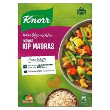 Knorr Wereldgerechten Maaltijdpakket Indiase Kip Madras 326g Aanbieding 2 verpakkingen M u v familieverpakkingen