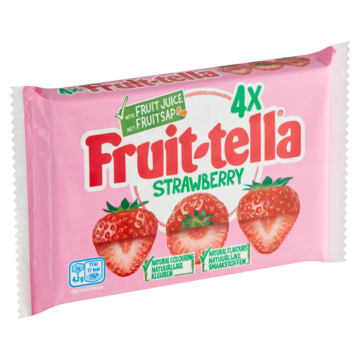 Fruittella Strawberry Aardbei Rollen snoep Pak 4 rollen