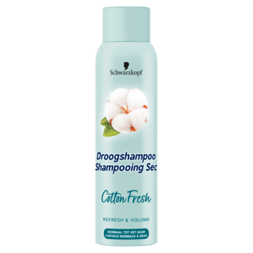 Schwarzkopf Droogshampoo Cotton Fresh 150 ml, voor normaal tot vet haar