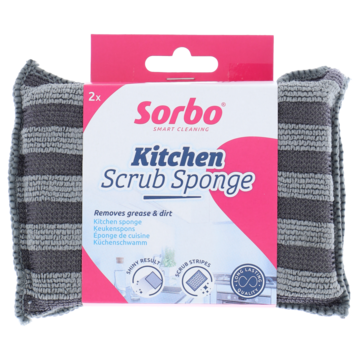 Sorbo Kitchen Scrub Sponge 2-in-1 2st