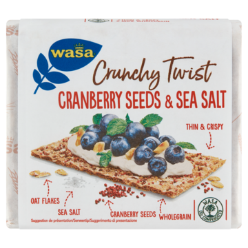 Wasa Crunchy Twist Cranberry Seeds & Sea Salt 245g