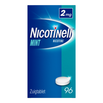 Nicotinell Zuigtablet Mint 2 mg 96 st, voor stoppen met roken