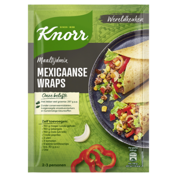 Knorr Wereldkeuken Maaltijdmix Mexicaanse Wraps 38g