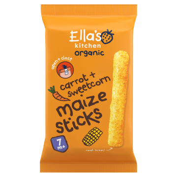 Ella's Kitchen Maize Sticks Wortels + Maïs 7+ Bio 16g