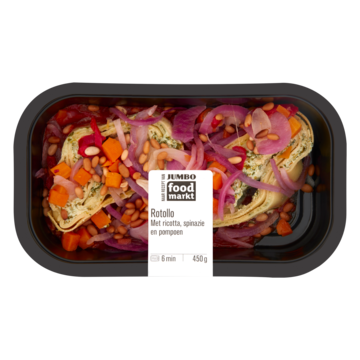 Jumbo Verse Maaltijd Rotolo Pasta Ricotta Gevuld met Tomaat, Spinazie en Pompoen 450g